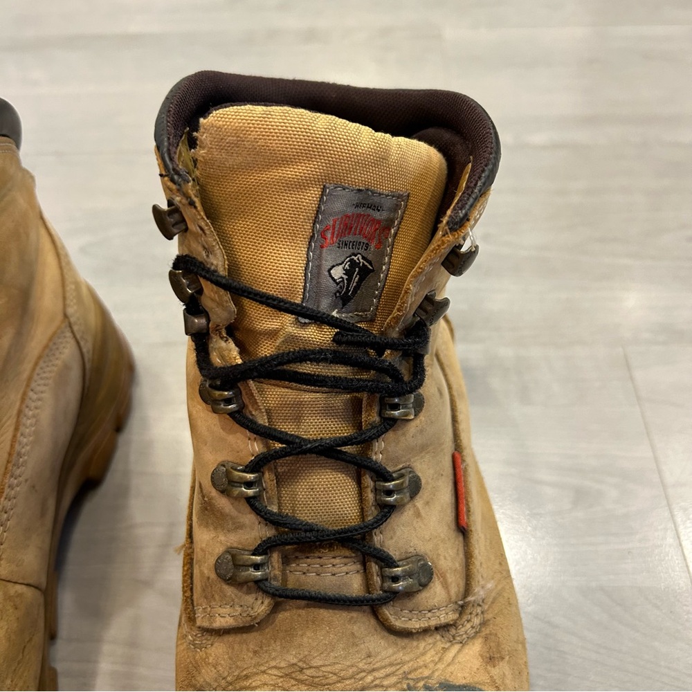 Herman Survivors Work Boots Mens 11W Leather Steel Toe Waterproof MNHS46DP001 - Picture 6 of 15